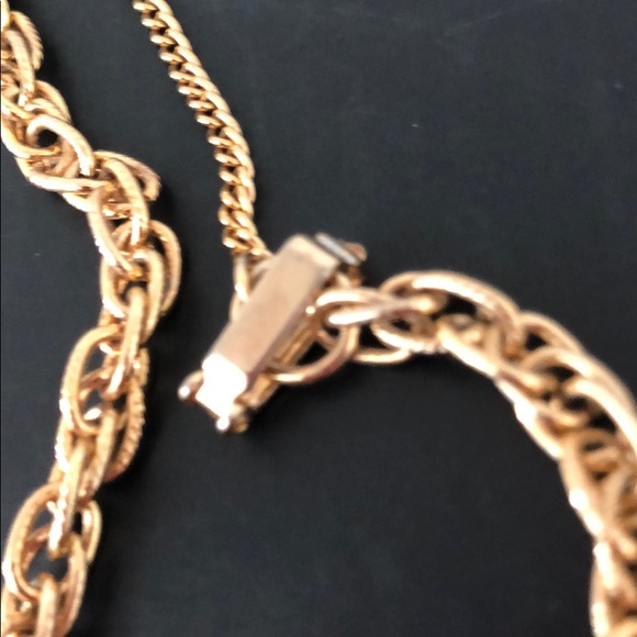 VINTAGE AMBER MARQUIS PENDANT W/PEARLS - Picture 9 of 15